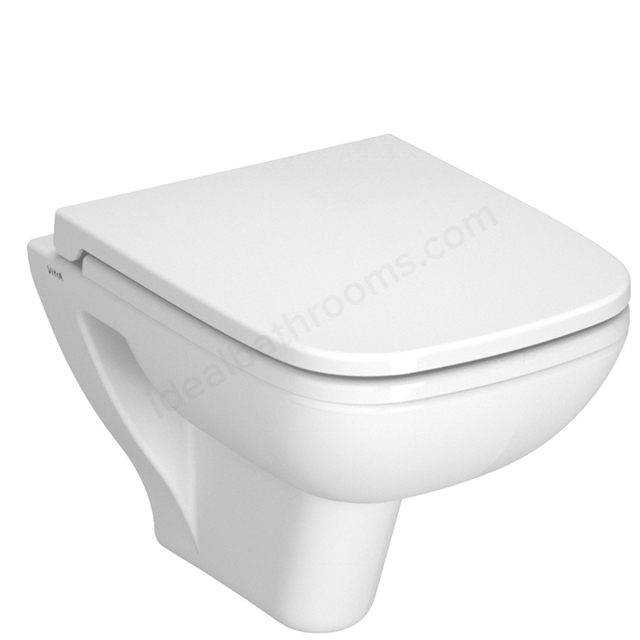 Vitra S20 Wall Hung Pan & Soft-close Seat with White Cover