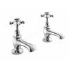 Bayswater Crosshead; Deck Mounted; 2 Tap Hole Hex Basin Taps - Chrome & Black