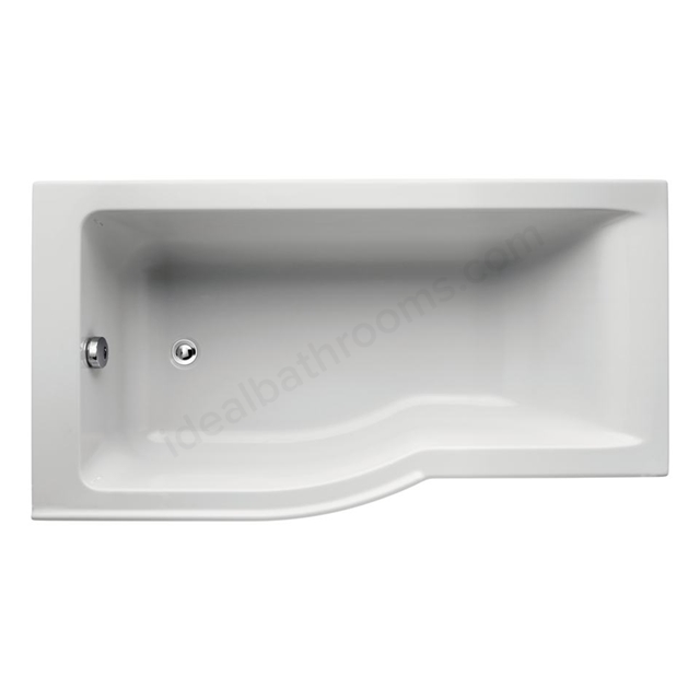 Ideal Standard Retail Connect Air 1500x800mm Idealform Shower Bath; Left Handed - White