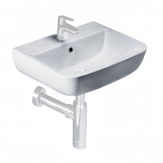 Essential Orchid 400mm Wall Hung Basin 1 Tap Hole