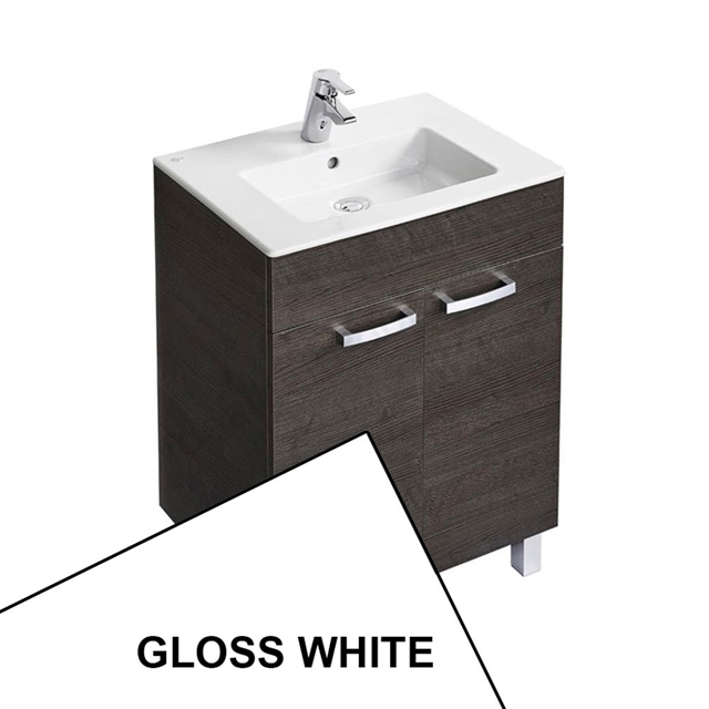 Ideal Standard TEMPO Vanity Unit; 600x440mm; 2 Door; Gloss White