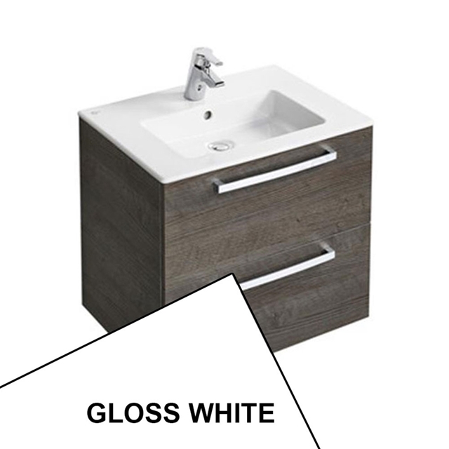 Ideal Standard TEMPO Vanity Unit; 600x440mm; 2 Drawer; Gloss White