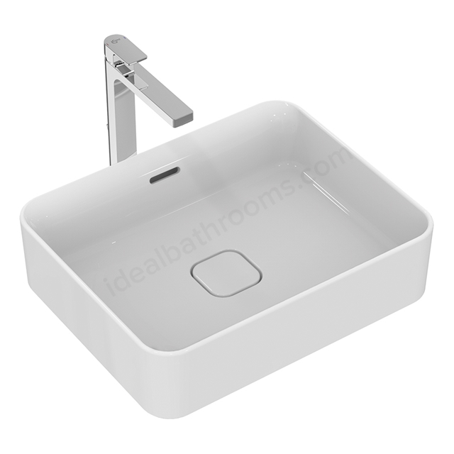 Ideal Standard Retail Strada II 500mm On Countertop Basin; 0 Tap Hole & Clicker Waste - White