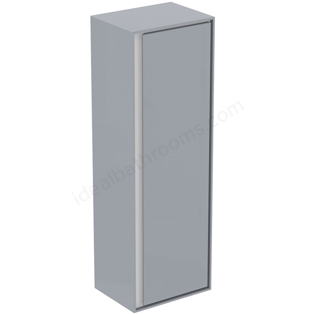 Ideal Standard Connect Air Wall Hung Half Column Unit; 1 Door; 400mm Wide; Gloss Grey / Matt White