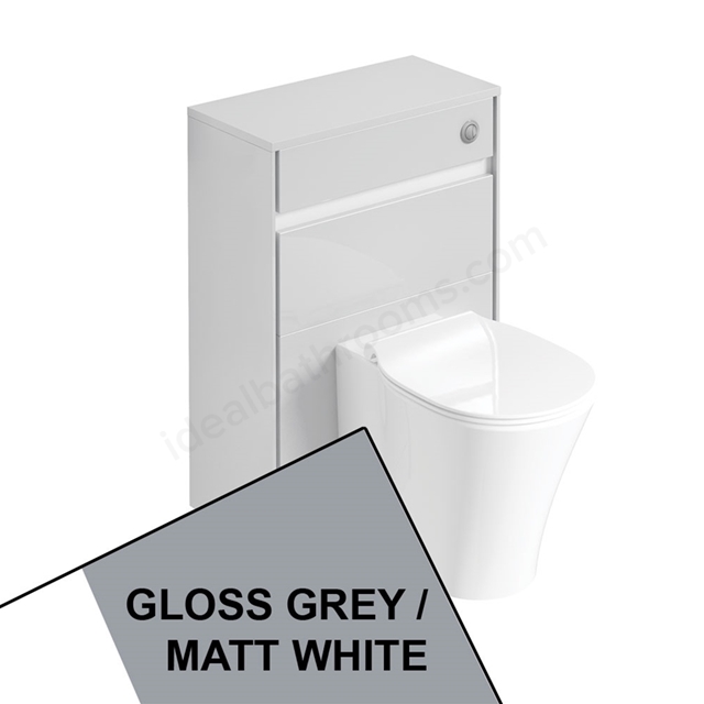 Ideal Standard Connect Air Toilet Unit Only; 600mm Wide; Gloss Grey / Matt White