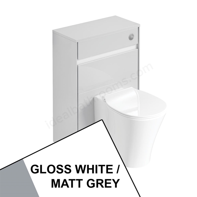 Ideal Standard Connect Air Toilet Unit Only; 600mm Wide; Gloss White / Matt Grey