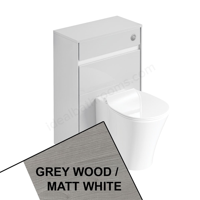 Ideal Standard Connect Air Toilet Unit Only; 600mm Wide; Light Grey Wood / Matt White
