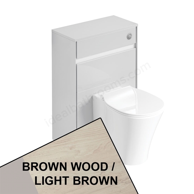 Ideal Standard Connect Air Toilet Unit Only; 600mm Wide; Light Brown Wood / Matt Light Brown
