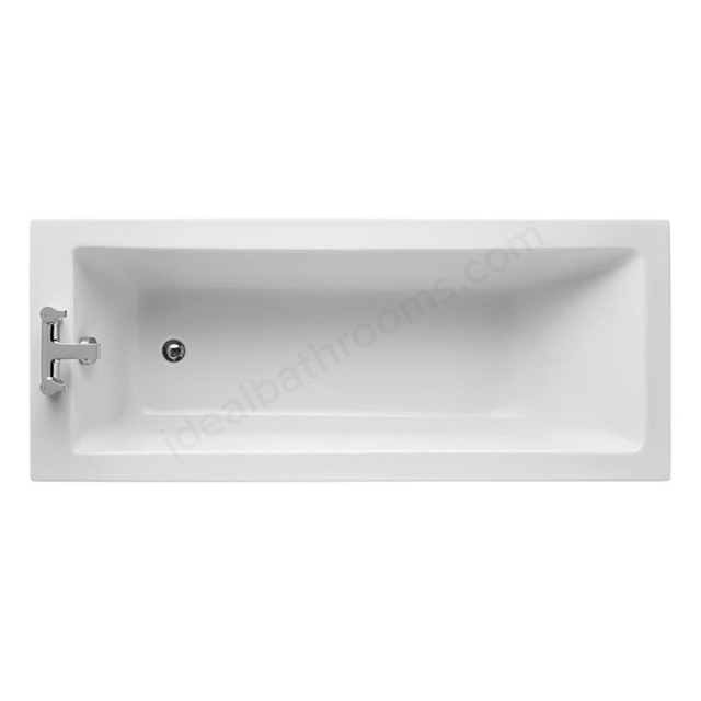 Ideal Standard TEMPO Cube Single Ended Rectangular Bath; Idealform Plus+; 0 Tap Holes; 1700x700mm; White