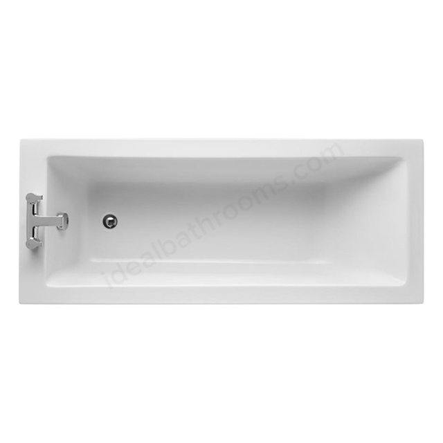 Ideal Standard TEMPO Cube Single Ended Rectangular Bath; Water Saving; 0 Tap Holes; 1700x700mm; White