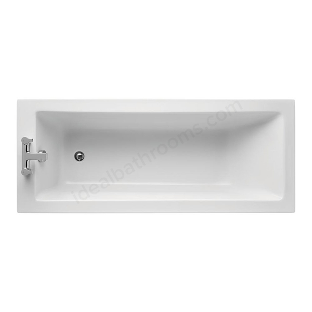 Ideal Standard TEMPO Cube Single Ended Rectangular Bath; Idealform Plus+; 0 Tap Holes; 1700x750mm; White