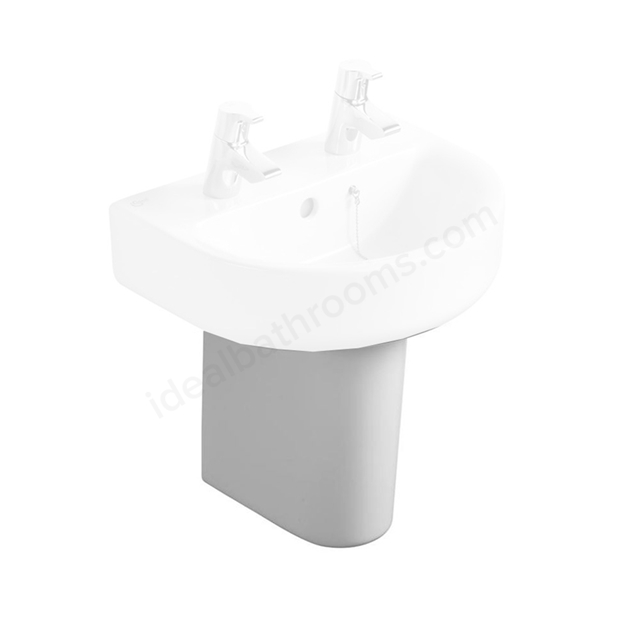 Ideal Standard CONCEPT Small Semi Pedestal for 400mm & 450mm & 500mm Basins; White