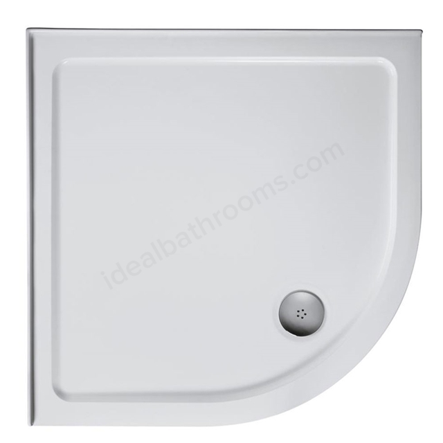 Ideal Standard IDEALITE Quadrant Low Profile Shower Tray + Waste; Upstand; 800x800mm; White