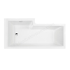 Essential Kensington 1700x850mm L Shape Shower Bath Pack; Right Handed; 0 Tap Holes - White