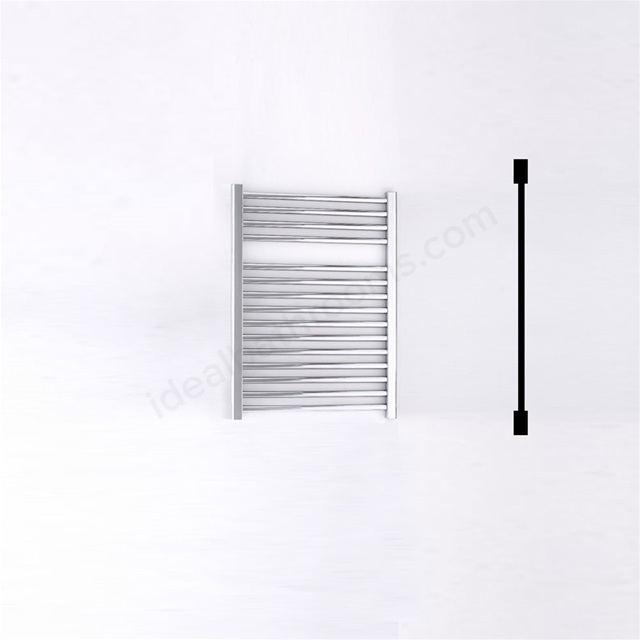 Essential STANDARD Towel Warmer; Straight Tubes; 690mm High x 500mm Wide; Chrome