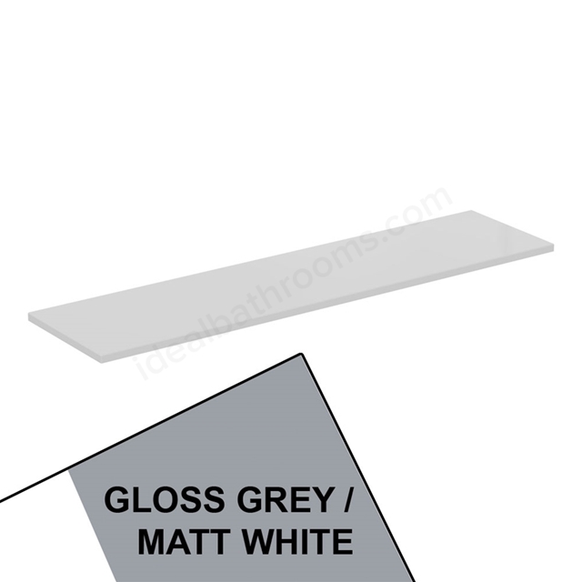 Ideal Standard Retail Connect Air 1200mm Worktop Gloss Light Grey