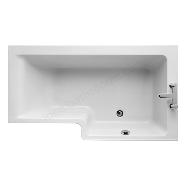 Ideal Standard Concept 1500mm Square Shower Bath; Right Handed; 0 Tap Holes - White