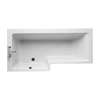 Ideal Standard Concept 1700mm Square Shower Bath; Right Handed; 0 Tap Holes - White