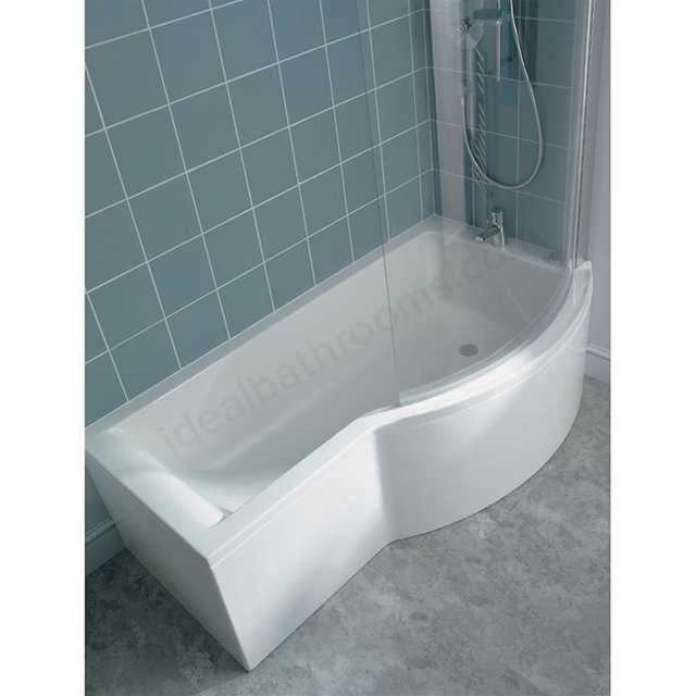 Ideal Standard Concept 1700mm Shower Bath; Right Handed; 0 Tap Holes - White
