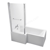 Ideal Standard Tempo Cube 1700mm Shower Bath; Left Handed; 0 Tap Holes - White