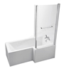 Ideal Standard Tempo Cube 1700mm Shower Bath; Right Handed; 0 Tap Holes - White