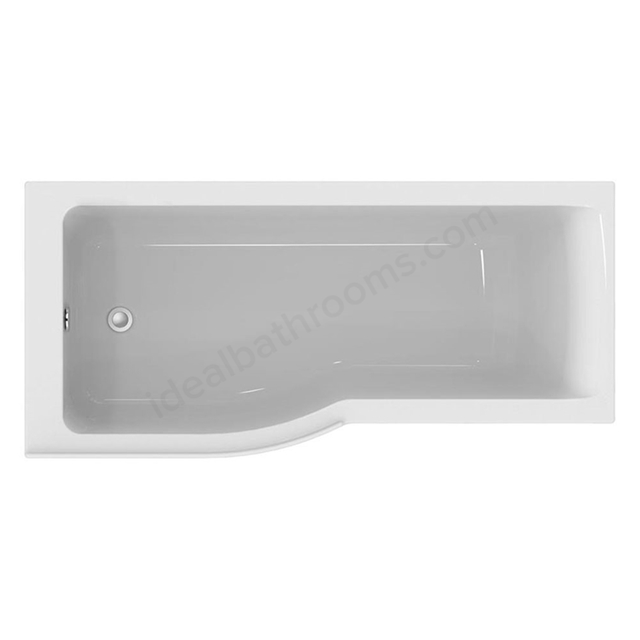 Ideal Standard Retail Connect Air 1700x800mm P-Shape Idealform Plus Shower Bath; Left Handed; 0 Tap Holes - White