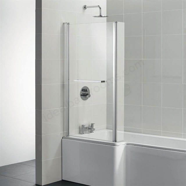Ideal Standard Tempo Cube Shower Bath Screen - Bright Silver