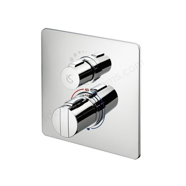 Ideal Standard CONCEPT Easybox Slim Built-in Thermostatic Shower Mixer Square Faceplate; Chrome