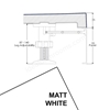 Just Trays EVOLVED Quadrant Riser Panel Kit; for Trays up-to 1000mm Wide; Matt White