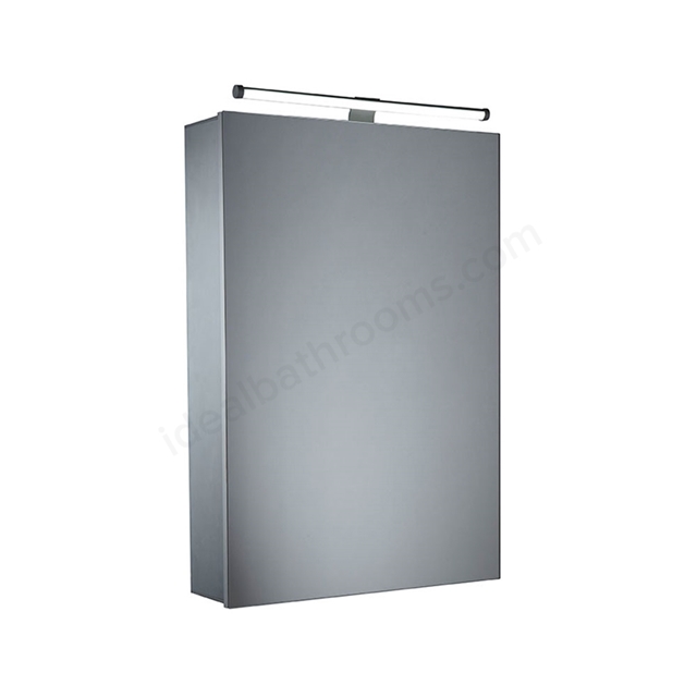 Tavistock Conduct Single Door 440mm x 650mm Bathroom Mirror Cabinet with LED