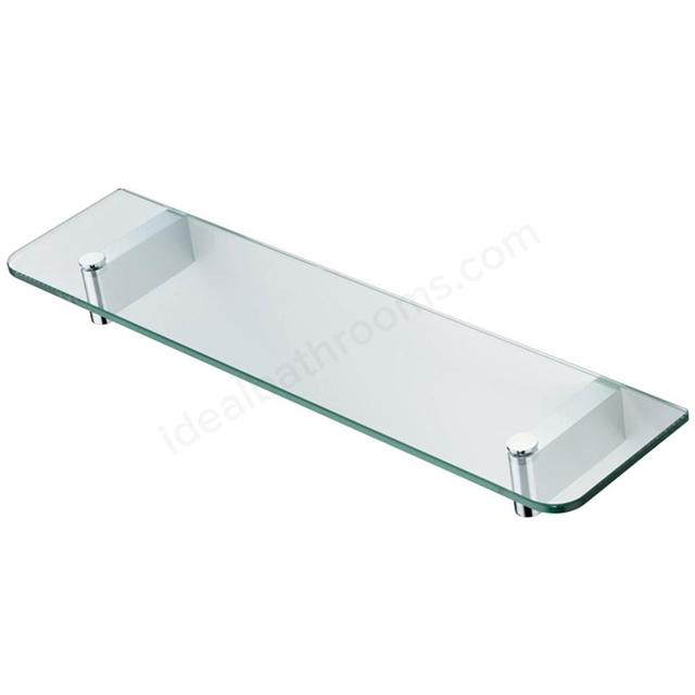 Ideal Standard CONCEPT 500mm Glass Shelf & Bracket; Chrome