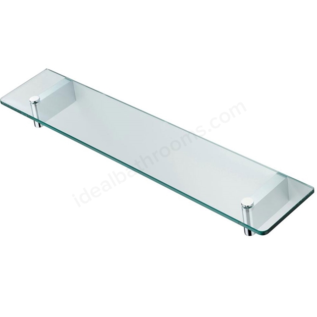 Ideal Standard CONCEPT 600mm Glass Shelf & Bracket; Chrome