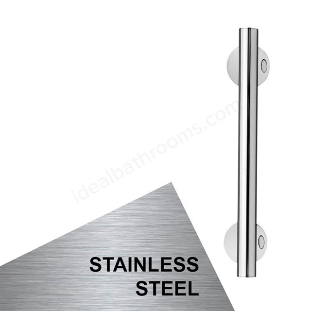 Armitage Shanks Contemporary 21 45cm straight grab rail (60mm projection) - Stainless Steel