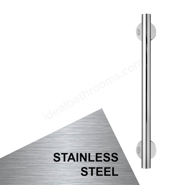 Armitage Shanks Contemporary 21 60cm straight grab rail (60mm projection) - Stainless Steel