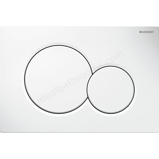 Geberit Sigma01 Dual Flush Plate - White