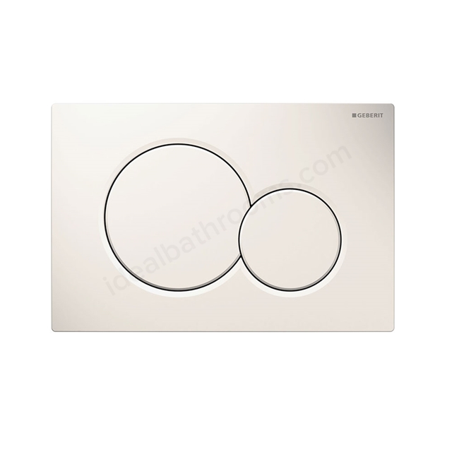 Geberit SIGMA01 Dual Flush Plate; for 80mm and 120mm Sigma Cisterns; White Alpine