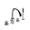 Roca Loft 4 Tap Hole Bath Shower Mixer Tap with Shower Handset - Chrome