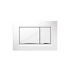 Geberit Flush Plate Sigma30 For Dual Flush: White/Gloss Chrome/White