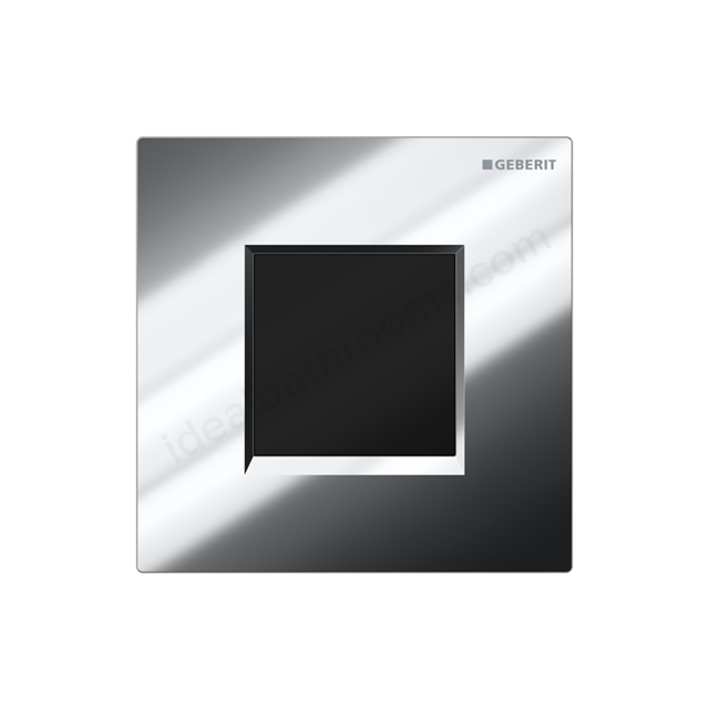 Geberit Urinal flush control with electronic flush , battery operation, cover plate type 30: gloss chrome / matt chrome / gloss chrome
