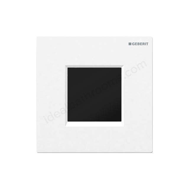 Geberit Urinal flush control with electronic flush , battery operation, cover plate type 30: white / gloss chrome / white