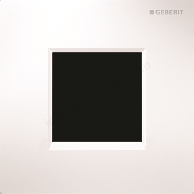 Geberit Urinal Flush Control With Electronic Flush , Mains Operation, Cover Plate Type 30: White/Gloss Chrome/White