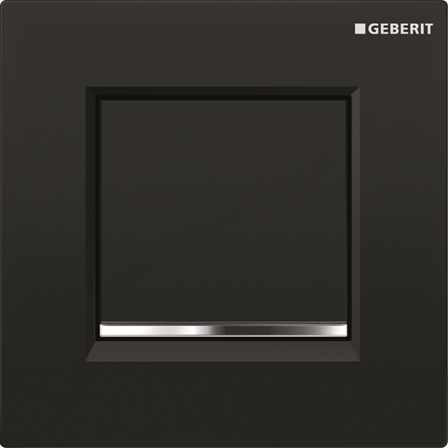 Geberit Urinal flush control with pneumatic flush , flush plate type 30: black / bright chrome / black