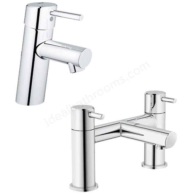 Grohe Concetto Basin/Bath Filler Smooth Kit - Chrome