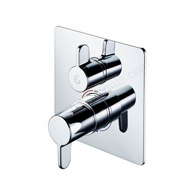 Ideal Standard Freedom Built-in Thermostatic Shower Mixer with Square Faceplate and Metal Lever Handles