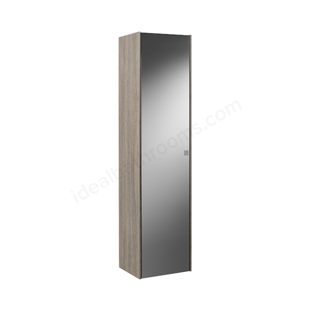Roca Inspira 1600mm Left Handed Column Unit & Smoked Glass Mirror - City Oak