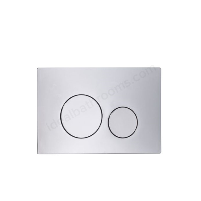 Tavistock Circle Button Dual Flush Plate - Chrome
