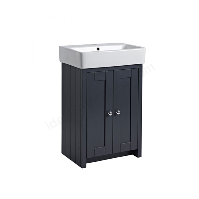 Tavistock Lansdown 575mm Freestanding Vanity Unit; 2 Doors - Matt Dark Grey