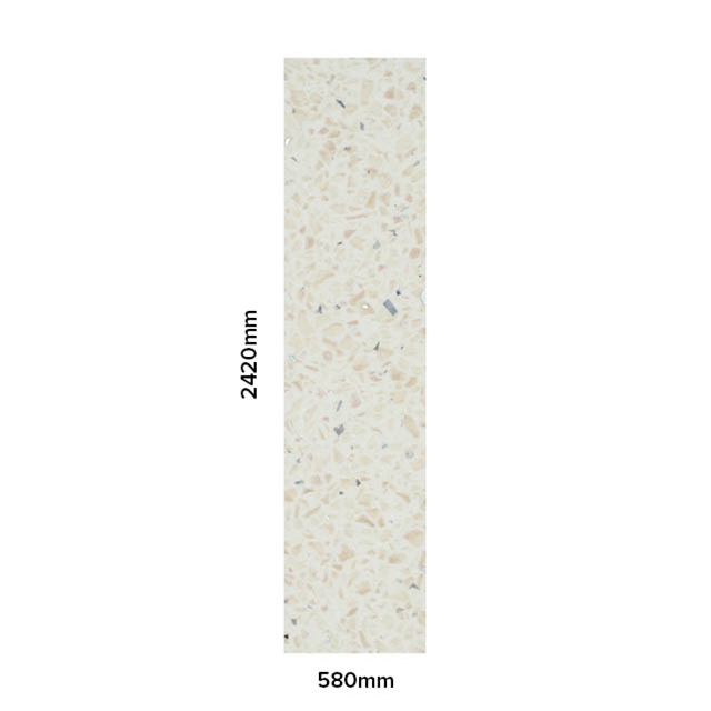 Nuance by Bushboard 2420 X 580mm Nuance Feature Wall Panel; Vanilla Quartz Gloss 