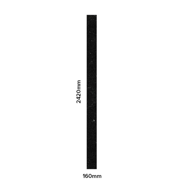 Nuance by Bushboard 2420 X 160mm Nuance Finishing Panel; Marble Noir Gloss 