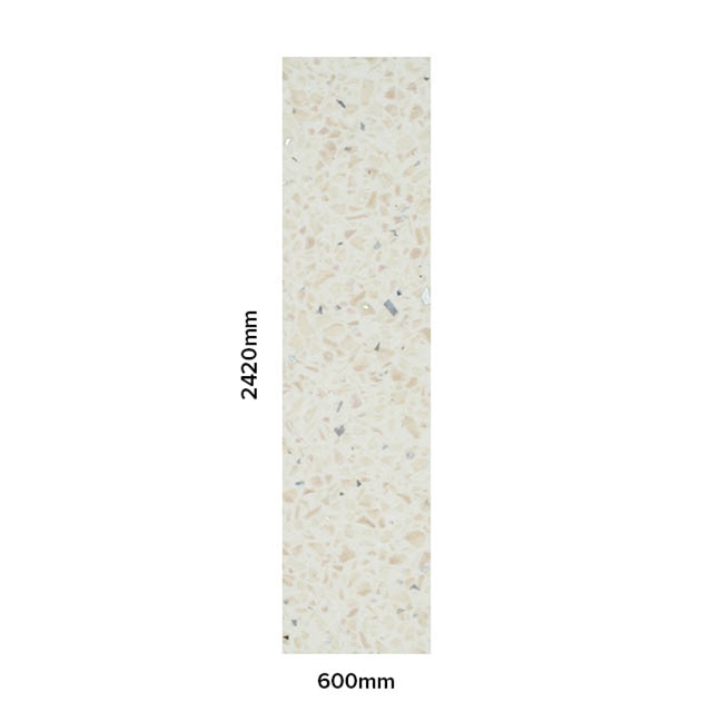 Nuance by Bushboard 2420 X 600mm Nuance Tongue & Groove Wall Panel;  Vanilla Quartz Gloss 
